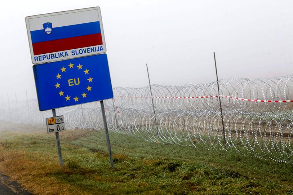 Колючую проволоку на границе Словении уберут